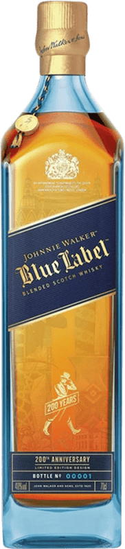 361,95 € Spedizione Gratuita | Whisky Blended Johnnie Walker Blue Label 200Th Anniversary Bottiglia 70 cl