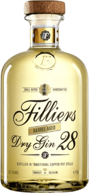 49,95 € 送料無料 | ジン Filliers 28 Barrel Aged — 樽熟成 ベルギー ミディアムボトル 50 cl