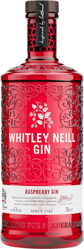 19,95 € Kostenloser Versand | Gin Whitley Neill Raspberry Gin Großbritannien Flasche 70 cl