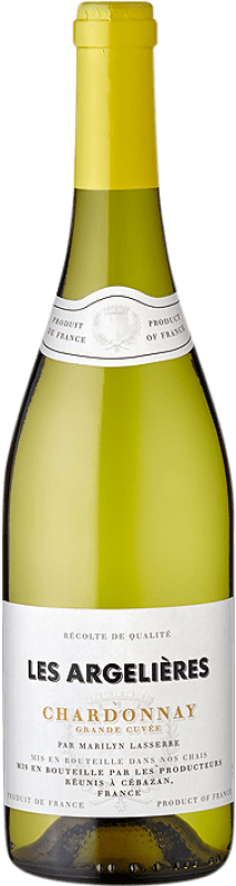 10,95 € Envoi gratuit | Vin blanc Producteurs Réunis Les Argelières Languedoc France Chardonnay Bouteille 75 cl