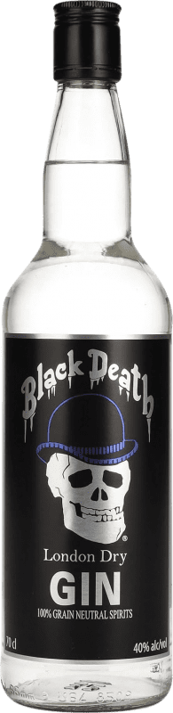 16,95 € Envio grátis | Gin Black Death London Dry Gin Garrafa 70 cl
