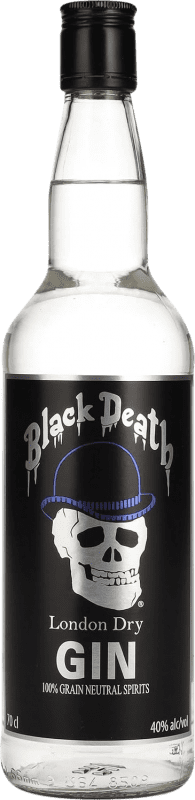 26,95 € Envio grátis | Gin Black Death London Dry Gin Garrafa 70 cl