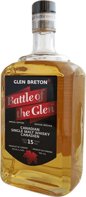 106,95 € Envio grátis | Whisky Single Malt Glen Breton Battle of the Glen Canadá 15 Anos Garrafa 70 cl