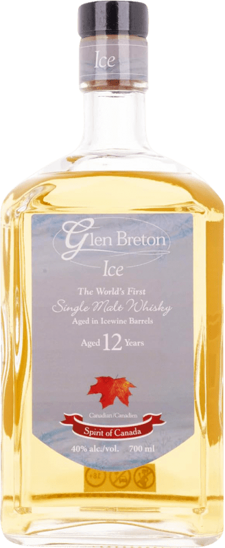69,95 € Kostenloser Versand | Whiskey Single Malt Glen Breton Ice Wine Barrel Kanada 12 Jahre Flasche 70 cl