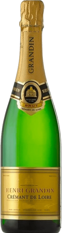 18,95 € Бесплатная доставка | Белое игристое Henri Grandin брют A.O.C. Crémant de Loire Франция Grenache, Carignan, Pinot Black, Cinsault, Gamay бутылка 75 cl