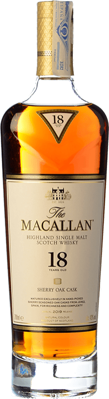 461,95 € Free Shipping | Whisky Single Malt Macallan Sherry Oak United Kingdom 18 Years Bottle 70 cl