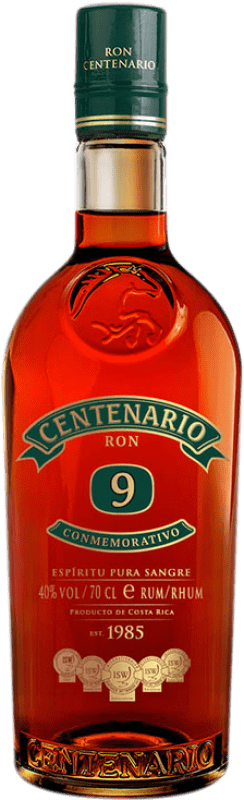 24,95 € Envío gratis | Ron Centenario Costa Rica 9 Años Botella 70 cl