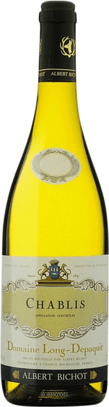 29,95 € Envio grátis | Vinho branco Albert Bichot Long Depaquit A.O.C. Chablis Borgonha França Chardonnay Garrafa 75 cl