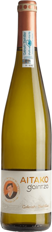 18,95 € Envio grátis | Vinho branco Gaintza Txacoli Aitako Hondarribi Zuri Garrafa 75 cl