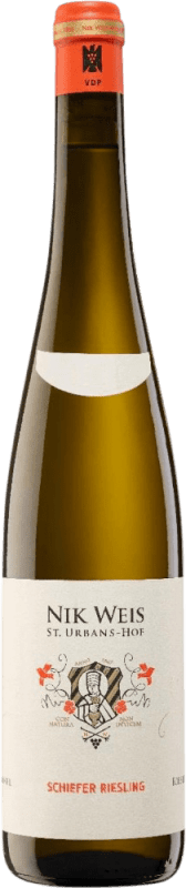 27,95 € Envío gratis | Vino blanco St. Urbans-Hof Nik Weis Schiefer Trocken Q.b.A. Mosel Alemania Riesling Botella 75 cl