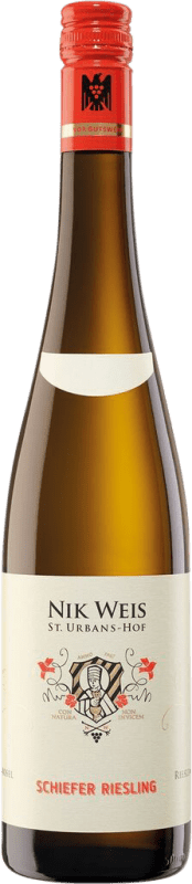 21,95 € Envío gratis | Vino blanco St. Urbans-Hof Nik Weis Schiefer Seco Q.b.A. Mosel Alemania Riesling Botella 75 cl