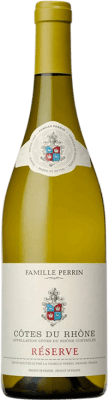 14,95 € Spedizione Gratuita | Vino bianco Famille Perrin Blanc Riserva A.O.C. Côtes du Rhône Francia Grenache Bianca, Viognier Bottiglia 75 cl