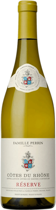 13,95 € Envio grátis | Vinho branco Famille Perrin Blanc Reserva A.O.C. Côtes du Rhône França Grenache Branca, Viognier Garrafa 75 cl