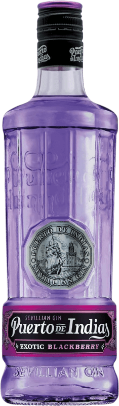 19,95 € Spedizione Gratuita | Gin Puerto de Indias Blackberry Gin Mora Bottiglia 70 cl