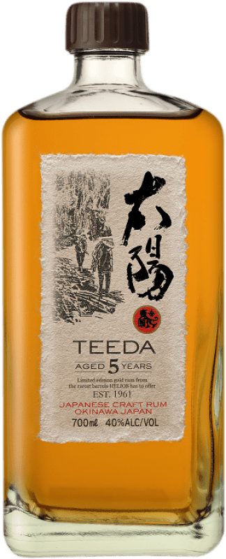 106,95 € Free Shipping | Rum Helios Okinawa Teeda Barrel Aged Japan 5 Years 70 cl