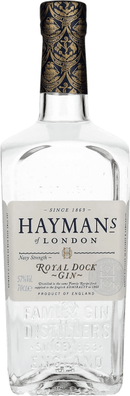 33,95 € Бесплатная доставка | Джин Hayman's Dock Navy Strength — Бочковая крепость, Royal — Королевский Объединенное Королевство 70 cl