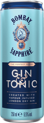 55,95 € 送料無料 | 12個入りボックス 飲み物とミキサー Bombay Sapphire Gin & Tonic イギリス アルミ缶 25 cl