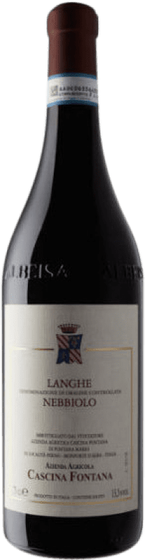 28,95 € Free Shipping | Red Wine Cascina Fontana D.O.C. Langhe Piemonte Italy Nebbiolo 75 cl