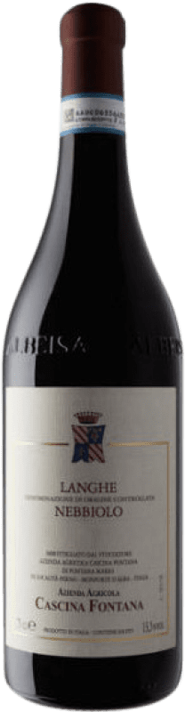 26,95 € Spedizione Gratuita | Vino rosso Cascina Fontana D.O.C. Langhe Piemonte Italia Nebbiolo Bottiglia 75 cl