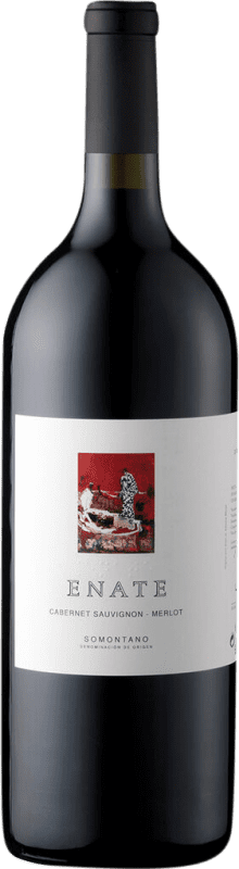 18,95 € Envío gratis | Vino Tinto Enate Cabernet Sauvignon Merlot D.O. Somontano Aragón España Merlot, Cabernet Sauvignon Botella Magnum 1,5 L