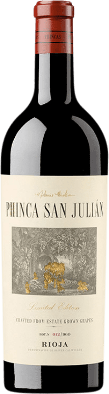 77,95 € Бесплатная доставка | Красное вино Bhilar Phinca San Julián D.O.Ca. Rioja Ла-Риоха Испания Tempranillo — Темпранильо, Garnacha — Гренаш, Graciano — Грасиано, Viura — Виура Eco — Эко Био Органический Бутылка 75 cl