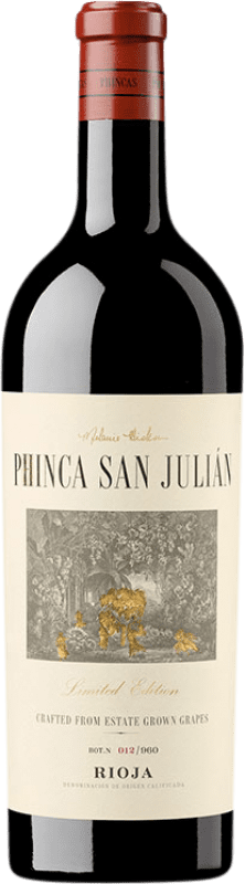 75,95 € Envio grátis | Vinho tinto Bhilar Phinca San Julián D.O.Ca. Rioja La Rioja Espanha Tempranillo, Graciano, Grenache Tintorera, Viura Garrafa 75 cl