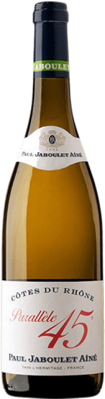 11,95 € Envío gratis | Vino blanco Paul Jaboulet Aîné Parallèle 45 Blanc A.O.C. Côtes du Rhône Rhône Francia Garnacha Blanca, Viognier, Marsanne, Bourboulenc Botella 75 cl