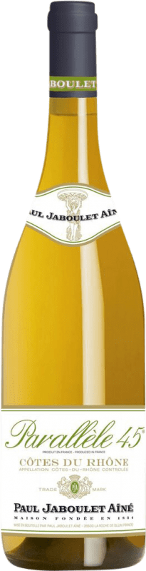 14,95 € Envoi gratuit | Vin Blanc Paul Jaboulet Aîné Parallèle 45 A.O.C. Côtes du Rhône Rhône France Grenache Blanc, Viognier, Marsanne, Bourboulenc Bouteille 75 cl