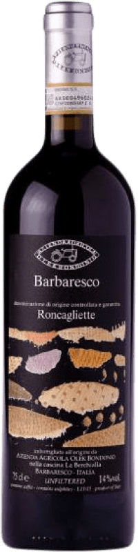 62,95 € Spedizione Gratuita | Vino rosso Olek Bondonio Roncagliette D.O.C.G. Barbaresco Piemonte Italia Nebbiolo Bottiglia 75 cl