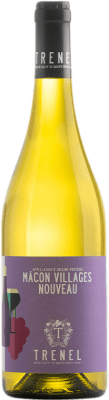 13,95 € Envio grátis | Vinho branco Trénel A.O.C. Mâcon-Villages Borgonha França Chardonnay Garrafa 75 cl