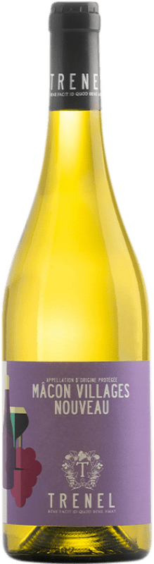 13,95 € Envío gratis | Vino blanco Trénel A.O.C. Mâcon-Villages Borgoña Francia Chardonnay Botella 75 cl