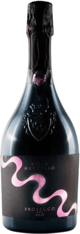 8,95 € Free Shipping | Rosé sparkling Villa Marcello Rosé Millesimato Brut D.O.C. Prosecco Veneto Italy Glera Bottle 75 cl