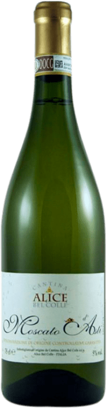 9,95 € Kostenloser Versand | Weißer Sekt Alice Bel Colle D.O.C.G. Moscato d'Asti Piemont Italien Muscat Giallo Flasche 75 cl