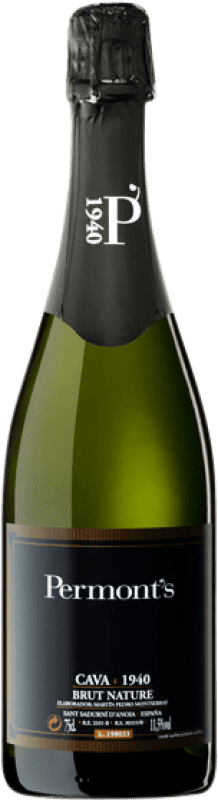 12,95 € 送料無料 | 白スパークリングワイン Conde de Valicourt Permont's 1940 ブルットの自然 D.O. Cava カタロニア スペイン Macabeo, Xarel·lo, Parellada ボトル 75 cl