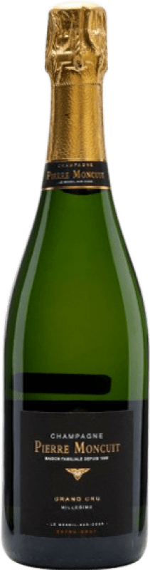 75,95 € Envio grátis | Espumante branco Pierre Moncuit Millésimé Grand Cru Extra Brut A.O.C. Champagne Champagne França Chardonnay Garrafa 75 cl