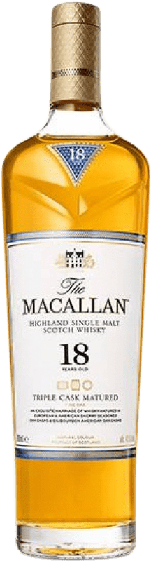586,95 € Kostenloser Versand | Single Malt Whisky Macallan Triple Cask — Dreifachfass Schottland Großbritannien 18 Jahre Flasche 70 cl