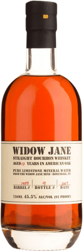 74,95 € Envío gratis | Whisky Bourbon Widow Jane Straight Estados Unidos 10 Años Botella 70 cl