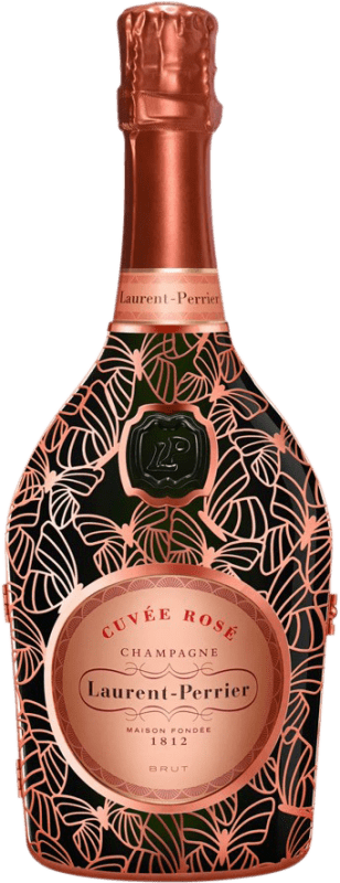 166,95 € Kostenloser Versand | Rosé Sekt Laurent Perrier Cuvée Rose Metal Jacket Mariposa A.O.C. Champagne Champagner Frankreich Spätburgunder Flasche 75 cl