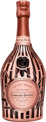 156,95 € Envio grátis | Espumante rosé Laurent Perrier Cuvée Rose Metal Jacket Bambú A.O.C. Champagne Champagne França Pinot Preto Garrafa 75 cl