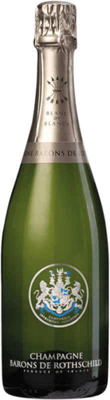 198,95 € Бесплатная доставка | Белое игристое Barons de Rothschild Blanc de Blancs A.O.C. Champagne шампанское Франция бутылка Магнум 1,5 L
