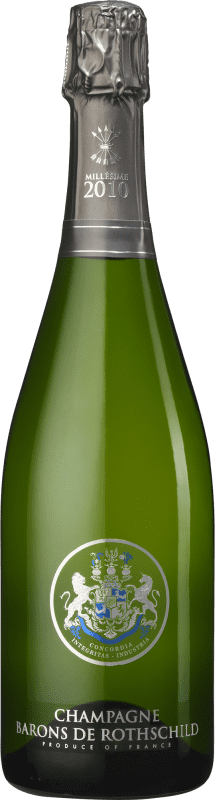 116,95 € 送料無料 | 白スパークリングワイン Barons de Rothschild Millésimé A.O.C. Champagne シャンパン フランス Pinot Black, Chardonnay ボトル 75 cl