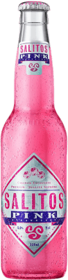 57,95 € Envio grátis | Caixa de 24 unidades Cerveja Salitos Pink México Garrafa Terço 33 cl