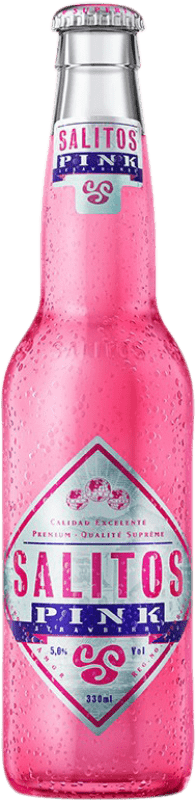 59,95 € Spedizione Gratuita | Scatola da 24 unità Birra Salitos Pink Messico Bottiglia Terzo 33 cl