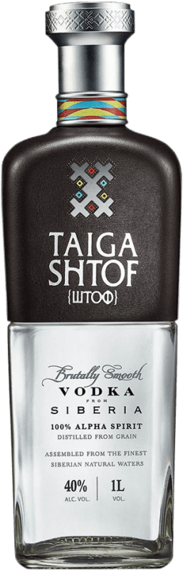 56,95 € Free Shipping | Vodka Taiga Shtof Russian Federation Bottle 1 L