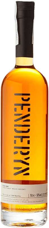 191,95 € Kostenloser Versand | Whiskey Single Malt Penderyn Rich Oak Wales Großbritannien Flasche 70 cl