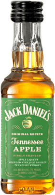 4,95 € Free Shipping | Bourbon Whisky Jack Daniel's United States Miniature Bottle 5 cl Apple