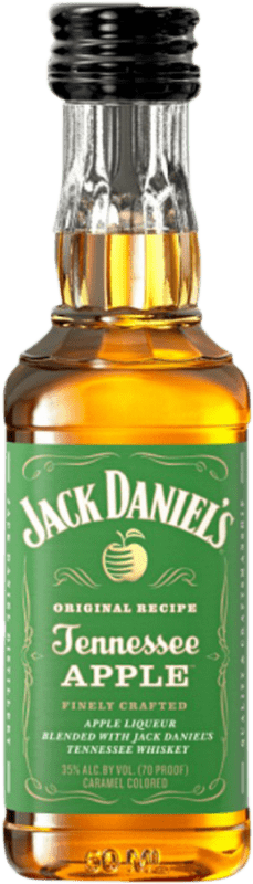 3,95 € Kostenloser Versand | Whisky Bourbon Jack Daniel's Apple Vereinigte Staaten Miniaturflasche 5 cl