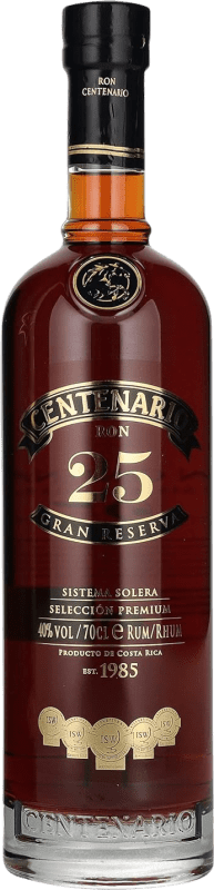 129,95 € Spedizione Gratuita | Rum Centenario Gran Riserva Costa Rica 25 Anni 70 cl