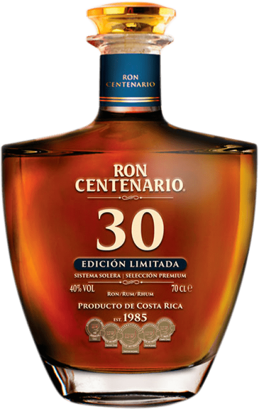 172,95 € Envío gratis | Ron Centenario Edicion Limitada Costa Rica 30 Años Botella 70 cl