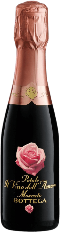 5,95 € Kostenloser Versand | Weißer Sekt Bottega Il Vino dell'Amore Petalo I.G.T. Veneto Venetien Italien Muscat Kleine Flasche 20 cl